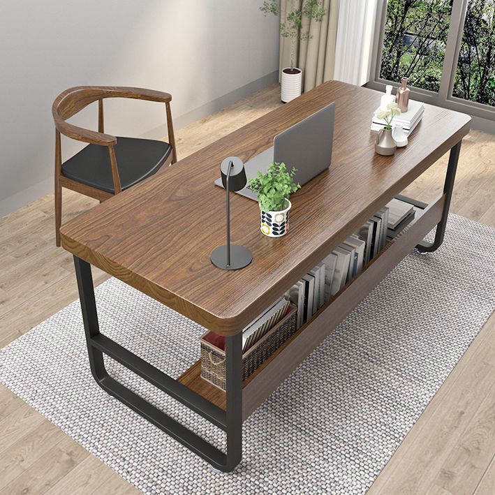 Industrial Rectangular Writing Desk Solid Wood Desk for Office