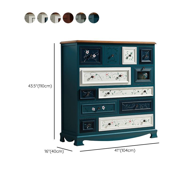 Coastal Dresser Solid Wood Storage Chest Dresser with Multi Drawers