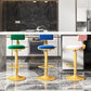 Glam Adjustable Rotatable Counter Stool Iron Kitchen Bar Stool with Velvet Cushion Clearhalo 'Bar Furniture' 'Bar Stools' 'bar_stools' 'furn' 'furn_bar_stools' 'furniture_bar_stools' 'Kitchen & Dining Furniture' 'kitchen&dining_furn' 'kitchen' 'kitchen_furn' Furniture' 1200x1200_50697cfd-0f97-4f1e-84f6-57775061e2fc