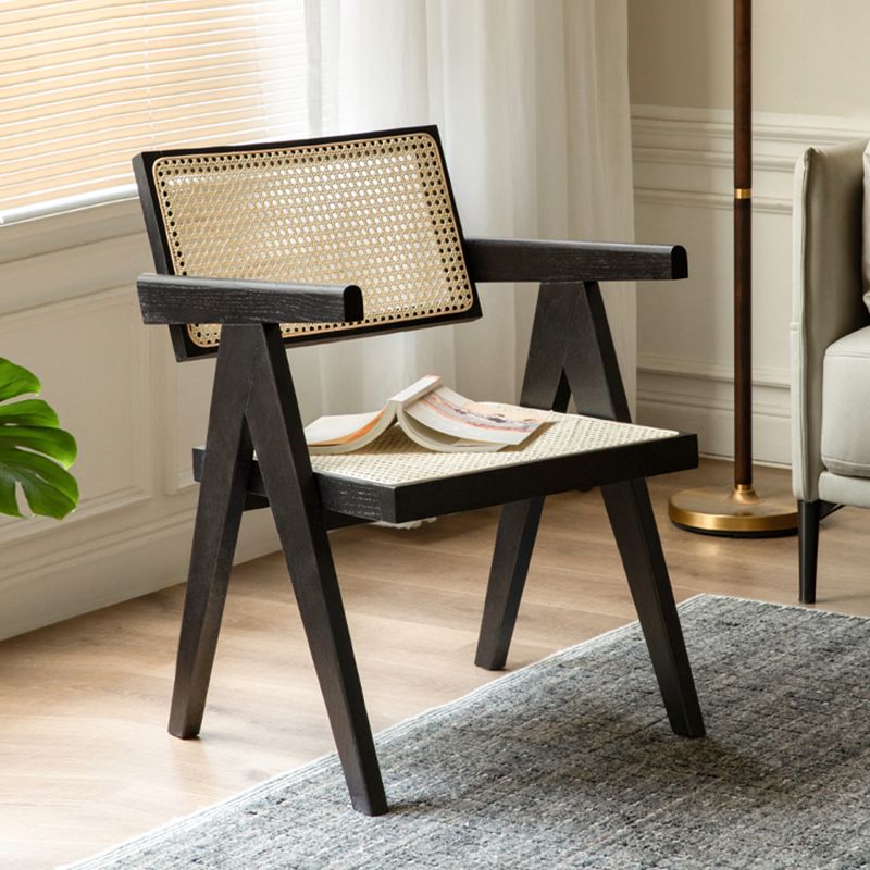 Zeitgenössischer offener Rückenholz -Essarmstuhl (Set von 2/4/6/8)