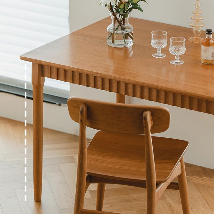 Solid Wood Dining Table Modern Rectangle Dining Table with 4 Legs Clearhalo 'Dining Tables & Seating' 'Dining Tables' 'dining_table' 'furn' 'furn_dining_table' 'Furniture' 'furniture_dining_table' 'Kitchen & Dining Furniture' 1200x1200_506a29ac-13a9-4f94-b410-e74b28536fc7