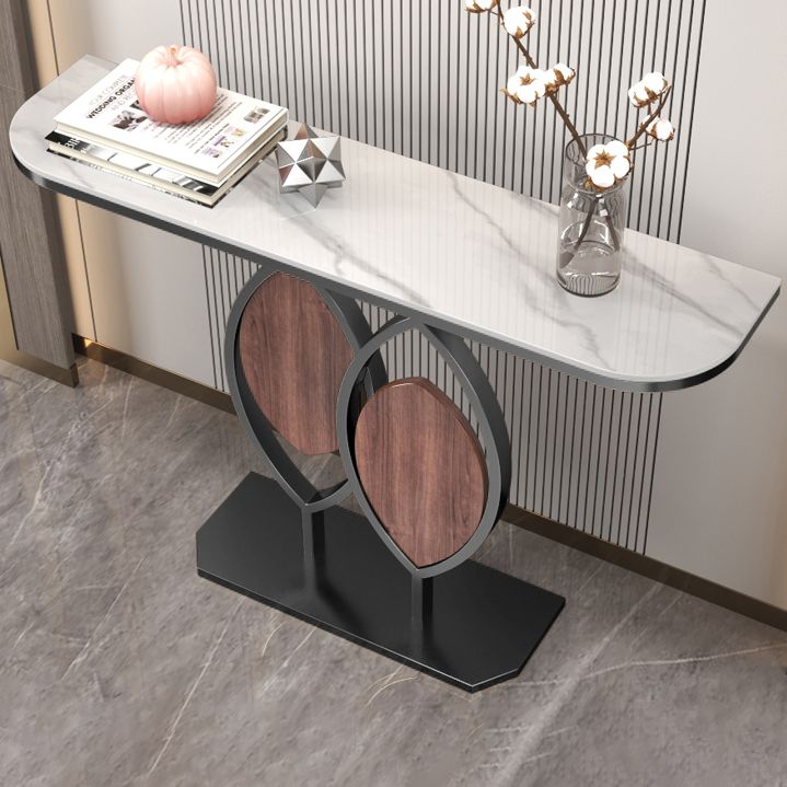 Stone Modern Console Table Scratch Resistant 31.5" Tall End Table Clearhalo 'Console Tables' 'console_tables' 'Entry & Mudroom Furniture' 'furn' 'furn_console_tables' 'Furniture' 1200x1200_506aa18b-defb-43b0-b1eb-65b90a3a4dca