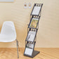 Metal Closed Back Shelf Bookcase Contemporary Folding Book Shelf