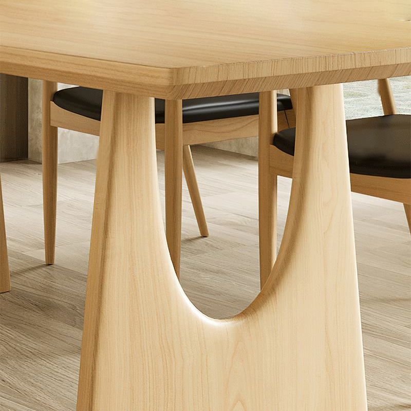 1/2/4/5/7ピース長方形のダイニングセット木製の椅子付きソリッドウッドダイニングテーブル