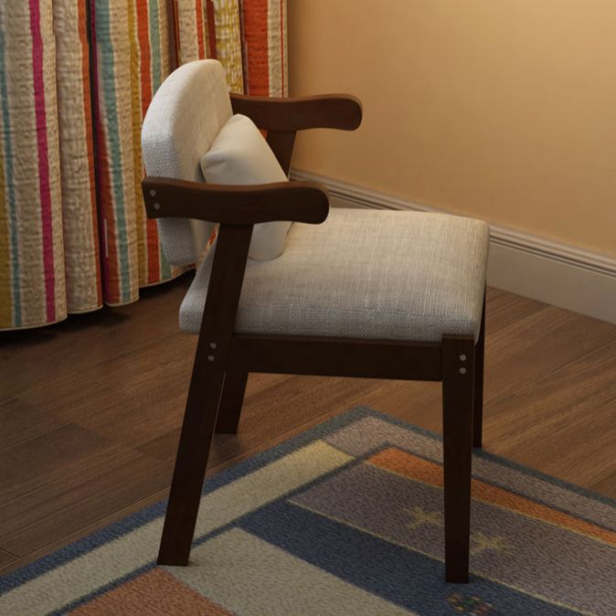 Eigentijdse stijl armstoel houten open rug eetstoelen voor binnen