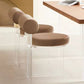 Contemporary Solid Back Dining Chair Acrylic Side Chair for Dining Room