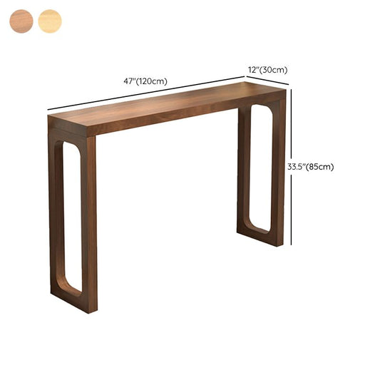 Solid Wood Console Table 33.46" Tall 1-shelf Accent Table with Sled Base Clearhalo 'Console Tables' 'console_tables' 'Entry & Mudroom Furniture' 'furn' 'furn_console_tables' 'Furniture' 1200x1200_50778718-3887-417a-8bae-a01bf422d99b