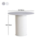 Simplicity Round Top Restaurant Table White Metal Base Dining Table Clearhalo 'Dining Tables & Seating' 'Dining Tables' 'dining_table' 'furn' 'furn_dining_table' 'Furniture' 'Kitchen & Dining Furniture' 1200x1200_5077fa95-25d7-417f-90b7-196e0698db2b