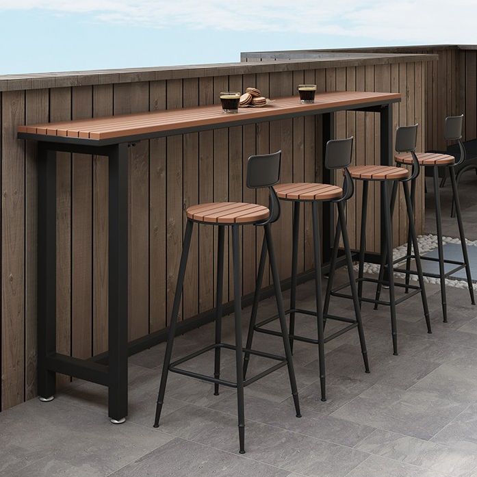 Industrial Bar Height Pub Table Rectangle Pub Height Dining Table Clearhalo 'Bar Furniture' 'Bar Tables' 'bar_tables' 'furn' 'furn_bar_tables' 'Furniture' 'Kitchen & Dining Furniture' 1200x1200_50785eb0-9470-4463-9d4b-2b12a037b4a7