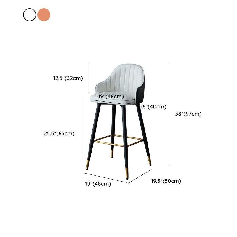 Taburete de bar de glam rango tapizado de respaldo de respaldo para uso de la perforación