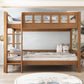 Solid Wood Bunk Bed Modern Natural Rubberwood Bed with Headboard Clearhalo 'Bedroom Furniture' 'Beds' 'furn' 'furn_beds' 'Furniture' 1200x1200_507aaf77-8e3f-4a3b-a931-635d220ab7ba