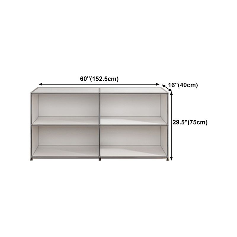 Contemporary White Sideboard Metal Dining Sideboard Table for Living Room Clearhalo 'buffet_sideboard' 'Buffets & Sideboards' 'furn' 'furn_buffet_sideboard' 'Furniture' 'Kitchen & Dining Furniture' 1200x1200_507bf678-b443-426f-8568-c6187117d109