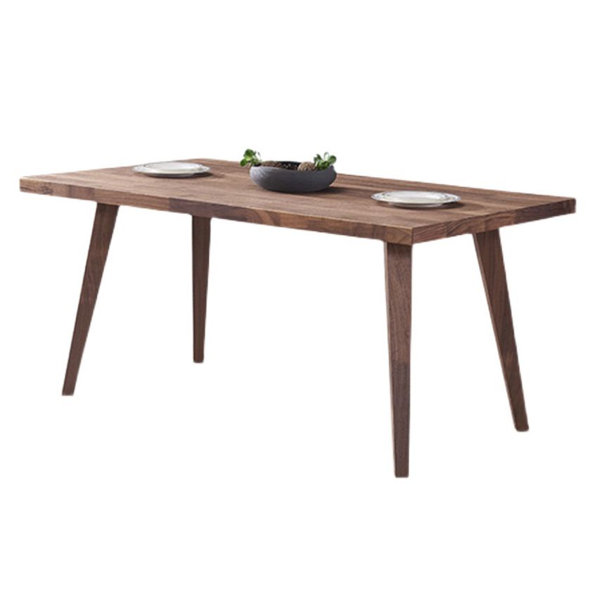 Traditional Style Solid Wood Dining Room Set with Walnut Table and 4 Legs Base Clearhalo 'Dining Room Sets' 'Dining Tables & Seating' 'dining_room_set' 'furn' 'furn_dining_room_set' 'Furniture' 'furniture_dining_room_set' 'Kitchen & Dining Furniture' 'kitchen&dining_furn' 'kitchen' 1200x1200_507c2a17-d01e-429c-87da-360f82239764