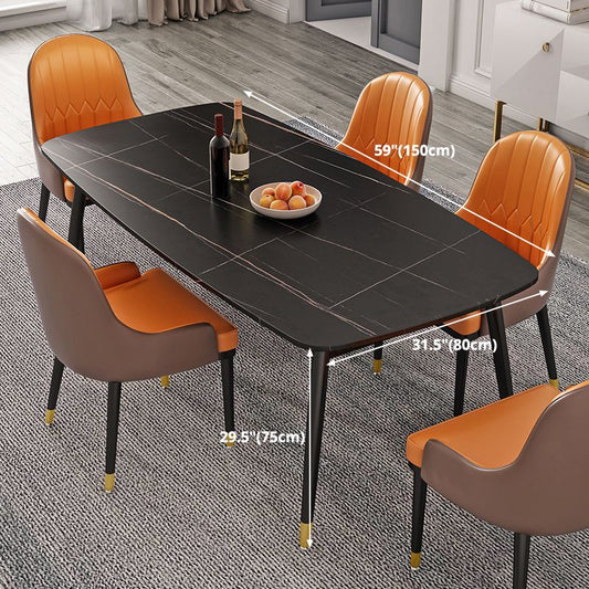 Rectangle Sintered Stone Dining Table Traditional Luxury Dining Table with 4 Legs Clearhalo ' dining_table' 'Dining Tables & Seating' 'Dining Tables' 'furn' 'furn_dining_table' 'Furniture' 'furniture_dining_table' 'Kitchen & Dining Furniture' 'kitchen&dining_furn' 'kitchen' 'kitchen_dining_table' 1200x1200_507c2d25-cf03-48b4-a498-2c7ee563fdc3