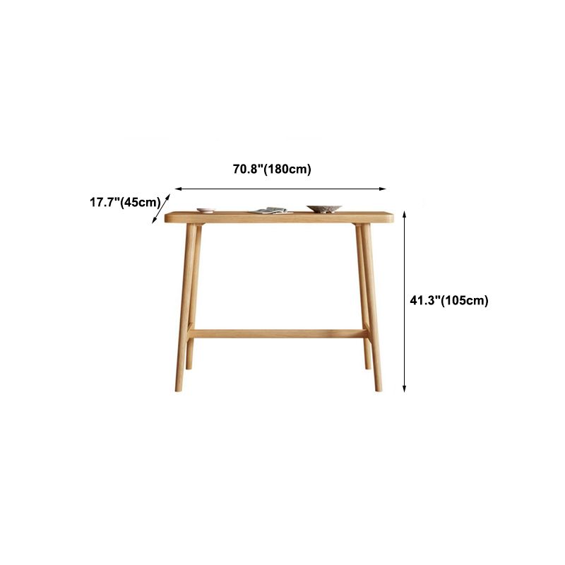 Industrial Natural Bar Table Solid Wood Bar Height Table with Trestle Base Clearhalo 'Bar Furniture' 'Bar Tables' 'bar_tables' 'furn' 'furn_bar_tables' 'Furniture' 'Kitchen & Dining Furniture' 1200x1200_507d2d15-895b-4650-8c30-05ae1d573af7
