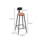 Industrial Metal Bar Stools Bar Height Outdoor Bar Stool with Black Base Clearhalo 'Bar Furniture' 'Bar Stools' 'bar_stools' 'furn' 'furn_bar_stools' 'Furniture' 'Kitchen & Dining Furniture' 1200x1200_507d56f6-7854-4592-91bd-b1aebbb7a1b5