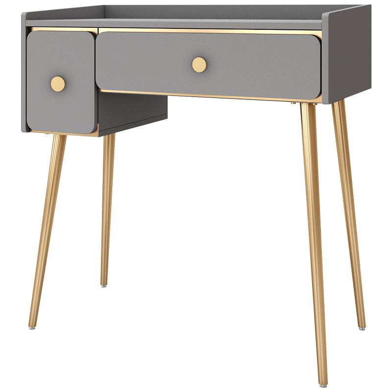 Glam 32.28" H Wooden 2-drawer Dressing Table Make-up Vanity Stool