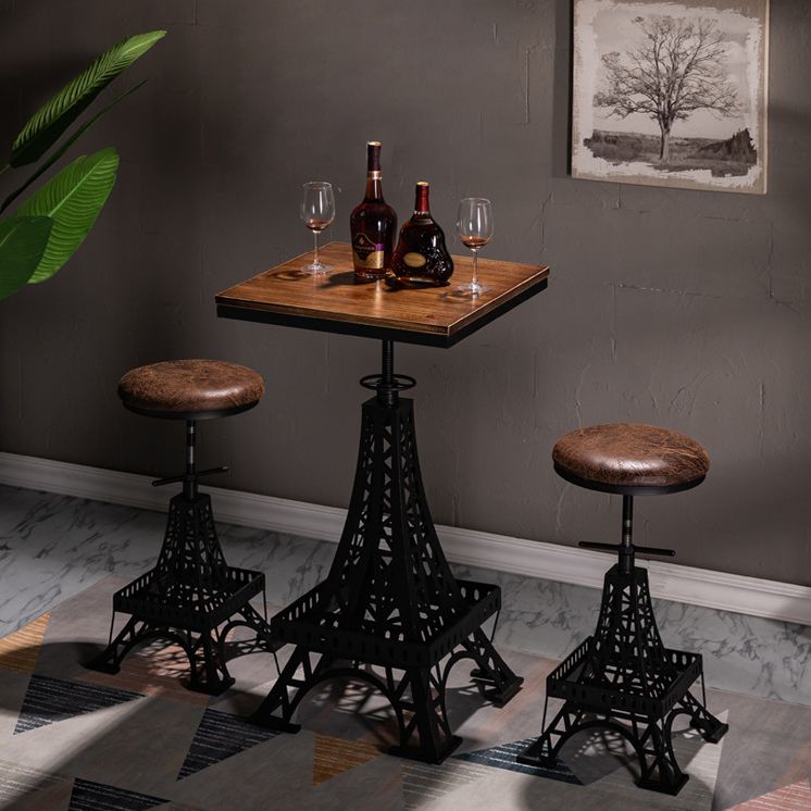 Ensemble de Table de Bar de Style industriel, 1/3 pièces, ensemble de Table de Bar en bois massif