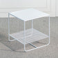 Mid-Century Modern Cocktail Table Metal Square Single Coffee Table