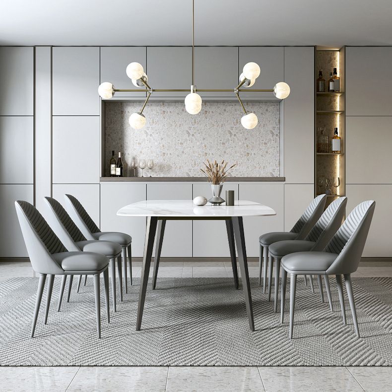 Tavolo da pranzo a base di rettangolo contemporanea con 4 gambe