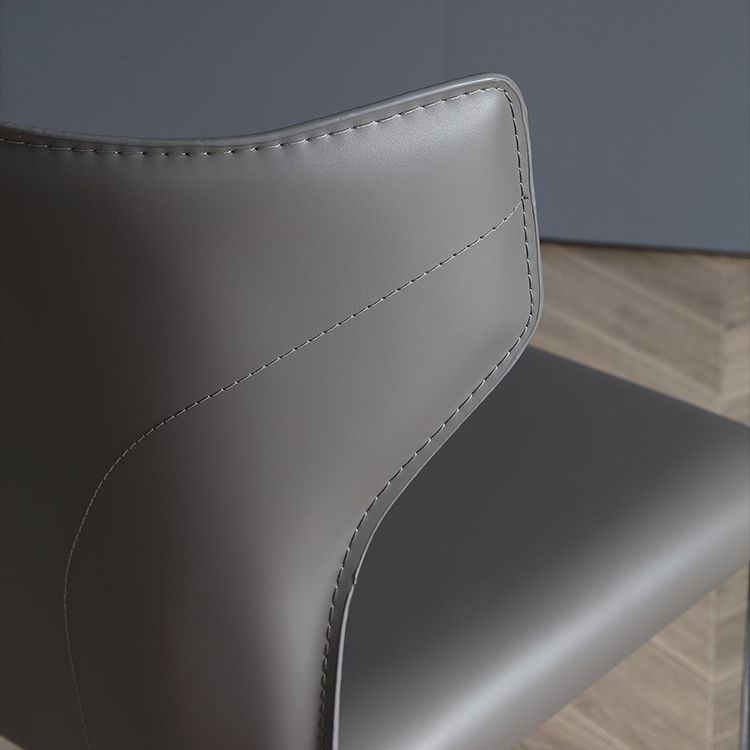 Esszimmer gepolsterter Stuhl Home Faux Leder Wingback Essstuhl