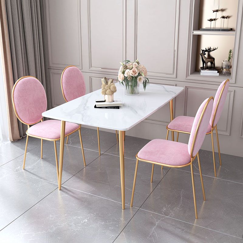 Gold Iron 4 Legs Dining Table Stone Center Top Traditional Luxury Dining Table Clearhalo 'Dining Tables & Seating' 'Dining Tables' 'dining_table' 'furn' 'furn_dining_table' 'Furniture' 'furniture_dining_table' 'Kitchen & Dining Furniture' 'kitchen' 'kitchen_dining_table' 1200x1200_507f42e0-20b6-4b18-a12c-b12394d9351f