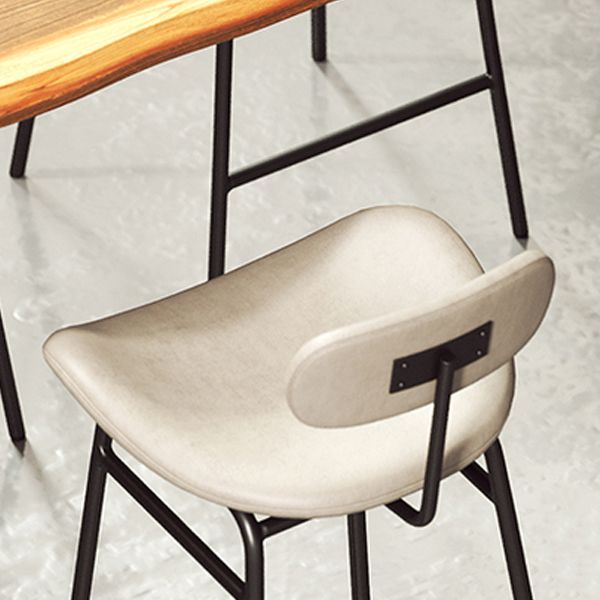 Industrial Armless Bar Stool Faux Leather Bar Chair with Metal Footrest Clearhalo 'Bar Furniture' 'Bar Stools' 'bar_stools' 'furn' 'furn_bar_stools' 'Furniture' 'Kitchen & Dining Furniture' 1200x1200_50816f5c-ac04-4d41-9e2b-7fc92a2929ec