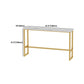 Glam 1/4/5 Pieces Bar Table Set Rectangle Stone Counter Table with High Stools for Balcony