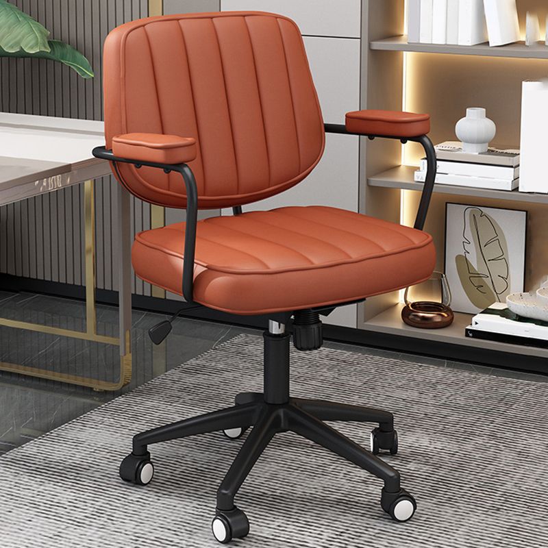 Faux Leather Task Chair Modern Adjustable Tilt Mechanism Office Chair Clearhalo 'furn' 'furn_office_chair' 'Furniture' 'furniture_office_chair' 'Office Chairs' 'Office Furniture' 'office_chair' 1200x1200_50827427-5036-4533-bce5-a44bae5ba1c9