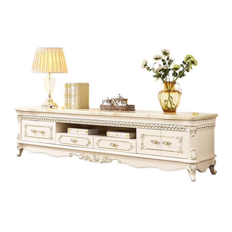 Glam Media Console Marble Open Shelving TV Stand for Living Room Clearhalo 'furn' 'furn_tv_stands_entertainment_centers' 'Furniture' 'Living Room Furniture' 'TV Stands & Entertainment Centers' 'TV Stands & Media Storage Furniture' 'tv_stands_entertainment_centers' 1200x1200_508311b2-062c-4d05-90e1-29c93dde28ac