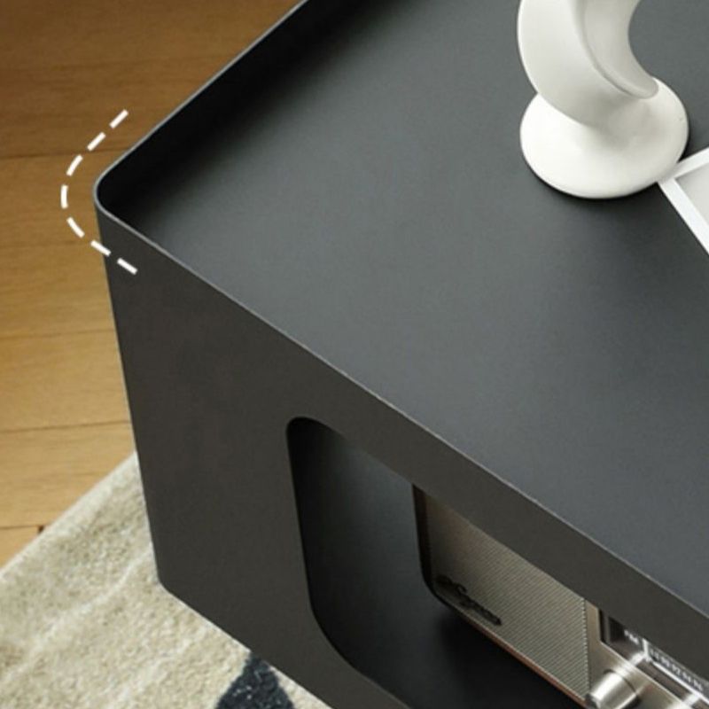 Tabella della tavola di fine astratto Sqaure Top Accent Table con scaffali