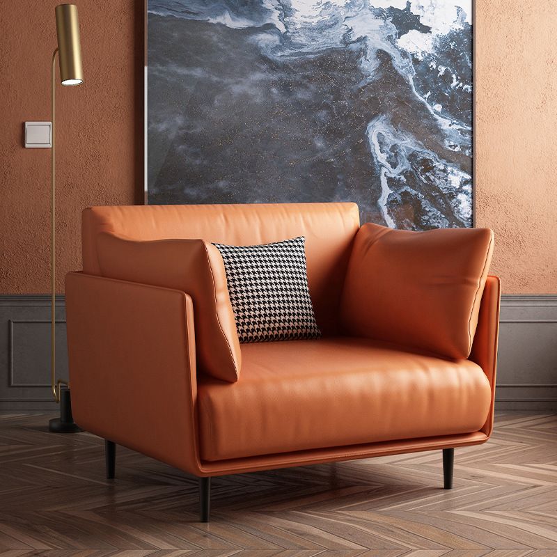 Mid-century Solid Color Armchair Basic Four Leg Accent Armchair Clearhalo 'Accent Chairs' 'accent_chairs' 'Chairs & Seating' 'furn' 'furn_accent_chairs' 'Furniture' 'Living Room Furniture' 1200x1200_508375e0-0fac-4d6c-b3d0-d34eb8ef324c