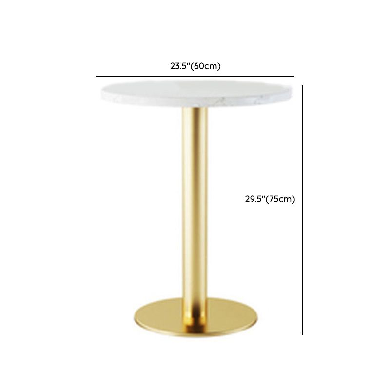 Glam Dinette Set para el hogar 1/2/3/5 piezas Mesa de comedor blanca con sillas de metal