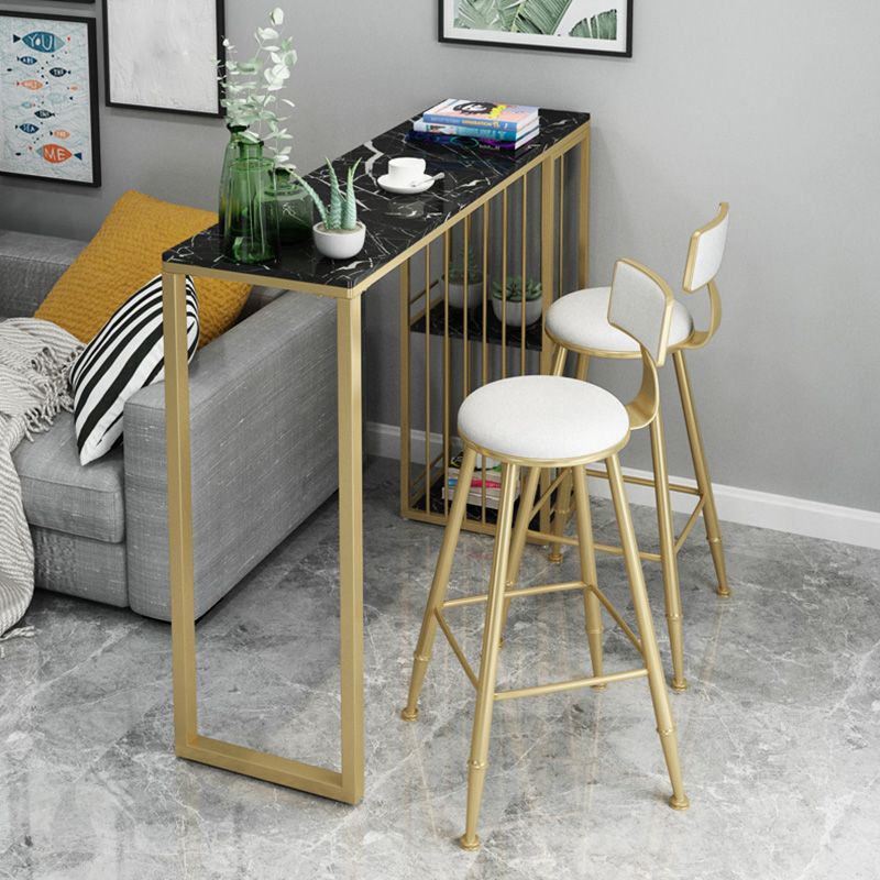 Tabourets contemporains de comptoir en fer à la hauteur des tabourets sans bras avec noir