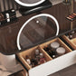 Glass Vanity Dressing Table Bedroom Vanity Dressing Table with Drawer