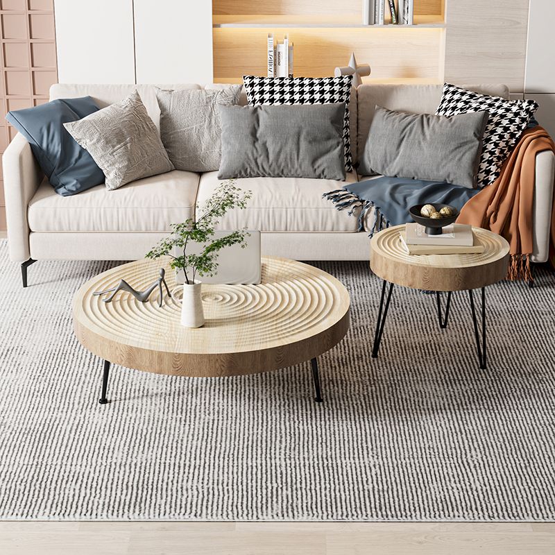Round Wooden Coffee Table North European 3 Legs Coffee Table Clearhalo 'Coffee & Accent Tables' 'Coffee Tables' 'coffee_tables' 'furn' 'furn_coffee_tables' 'Furniture' 'Living Room Furniture' 1200x1200_508563e3-2c96-42fc-83bc-41dcc9db9969