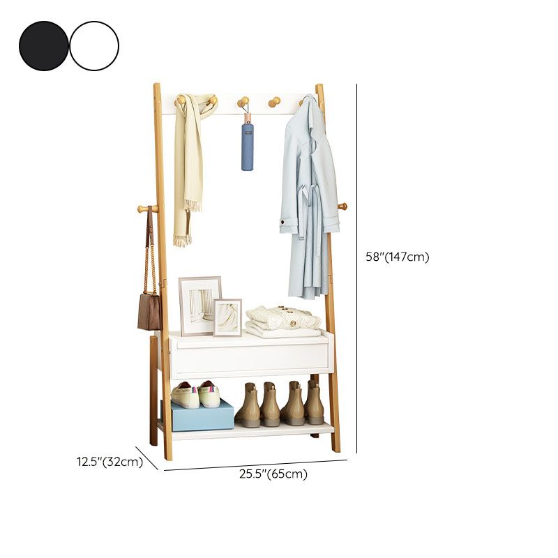 Wooden Entrance Hall Tree Traditional Style Simple Home Floor Coat Rack Clearhalo 'Entry & Mudroom Furniture' 'furn' 'furn_hall_tree_coat_racks' 'Furniture' 'Hall Trees & Coat Racks' 'hall_tree_coat_racks' 1200x1200_5085b231-db99-4dea-97cf-55134b8abe1d