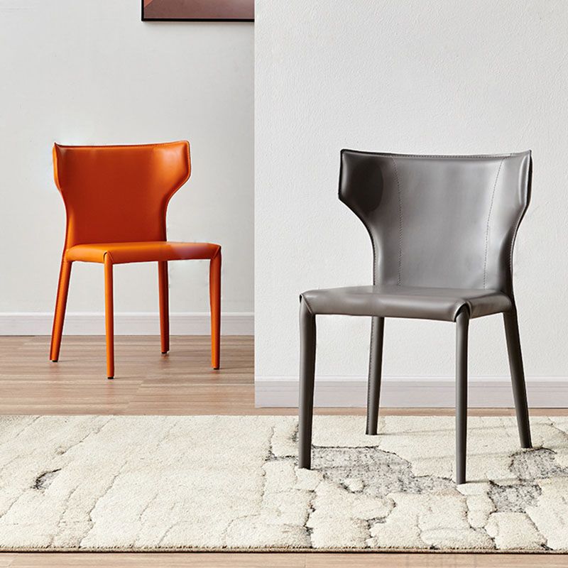 Sedia laterale in pelle finta sedia da pranzo contemporanea cucina