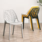 Contemporary Dining Chairs Armless Chair with Plastic Legs for Home