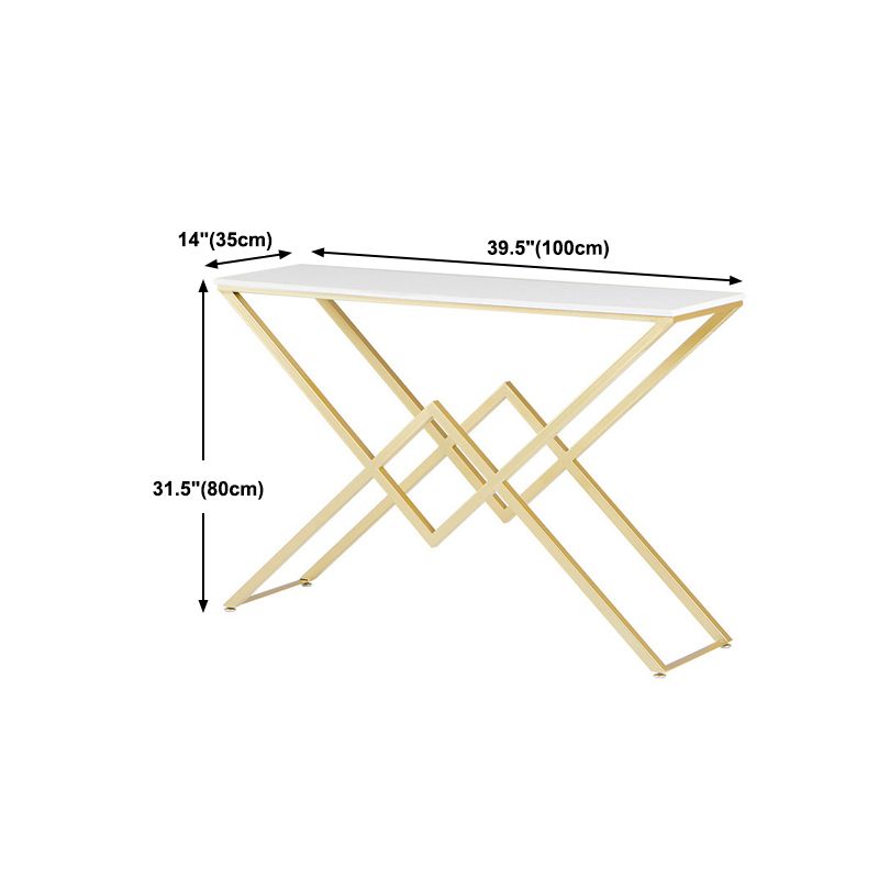 31.5 "Tall Glam Accent Tabel 1-plank marmerconsole Tafel voor Hall