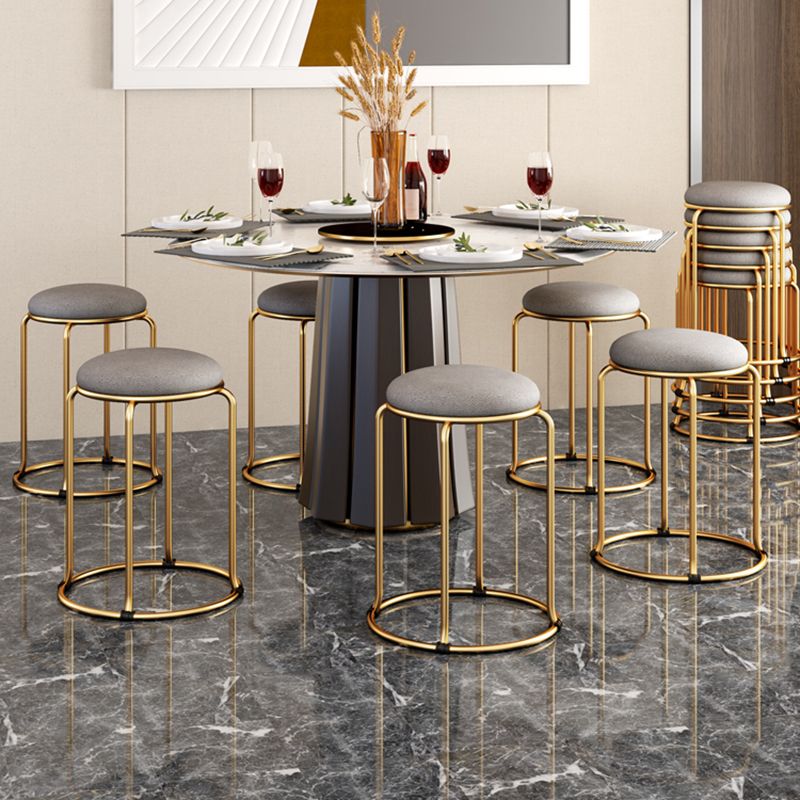 Indoor Round Ottoman Glam Standard Stain Resistant Velvet Ottoman Clearhalo 'furn' 'furn_ottomans_poufs' 'Furniture' 'Living Room Furniture' 'Ottomans & Poufs' 'ottomans_poufs' 1200x1200_508b6f26-9d7e-47f5-a24d-6c825dab040e