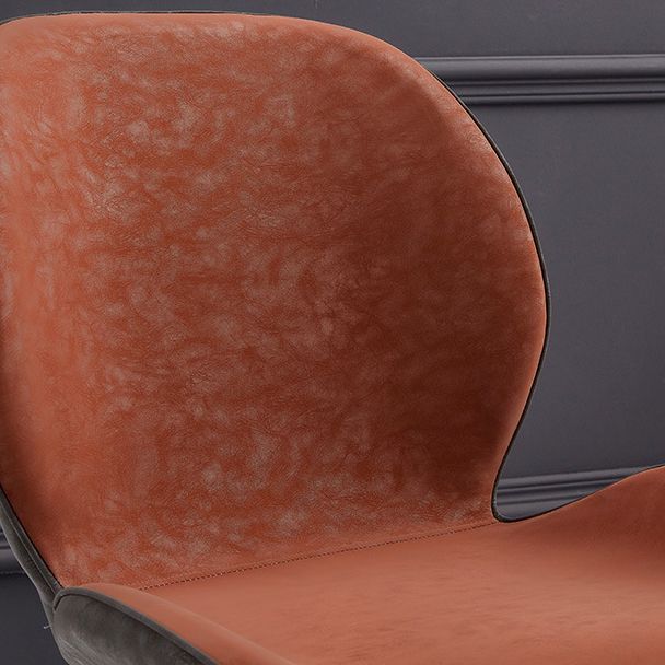 Contemporary Style Metal Dining Room Chair Solid Back Chair with Black Legs Clearhalo ' kitchen&dining_furn' 'Dining Chairs' 'Dining Tables & Seating' 'dining_chair' 'furn' 'furn_dining_chair' 'Furniture' 'furniture_dining_chair' 'Kitchen & Dining Furniture' 'kitchen' 1200x1200_508ca3bb-49cd-4bb3-b5d3-66b21f3213db