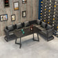 Industrial Style Sintered Stone Dinner Room Kitchen Table Black Metal Base Table for Dinning Room Clearhalo ' dining_table' 'Dining Tables & Seating' 'Dining Tables' 'furn' 'furn_dining_table' 'Furniture' 'furniture_dining_table' 'Kitchen & Dining Furniture' 'kitchen&dining_furn' 'kitchen' 'kitchen_dining_table' 1200x1200_508d6a73-c12e-48cd-85ce-b84a5837d041