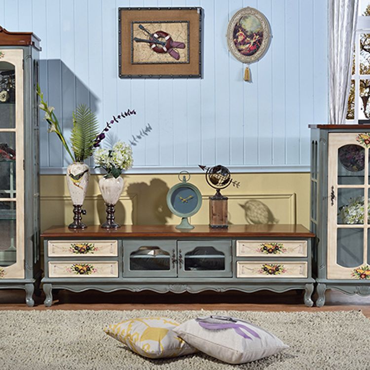 Traditional 4 Drawers TV Console Disressed Wood TV Stand with Shelf Clearhalo 'furn' 'furn_tv_stands_entertainment_centers' 'Furniture' 'Living Room Furniture' 'TV Stands & Entertainment Centers' 'TV Stands & Media Storage Furniture' 'tv_stands_entertainment_centers' 1200x1200_508f4554-80a4-4357-ac9c-d3da6de6e197