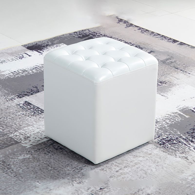 現代の染色耐性標準四角い黄色の革のプーフ