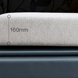 Canapé de coussins gris moderne et chaise 5 places 139.37 "L SOFA SAPILATE