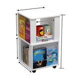 Contemporary Wood Bookshelf Standard Shelf Bookshelf for Home Office 15.4" W