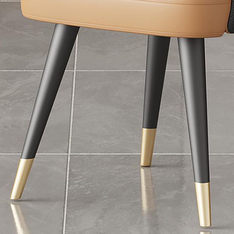 Silla de comedor de cocina moderna silla de cuero por imitación silla de brazo tapizado