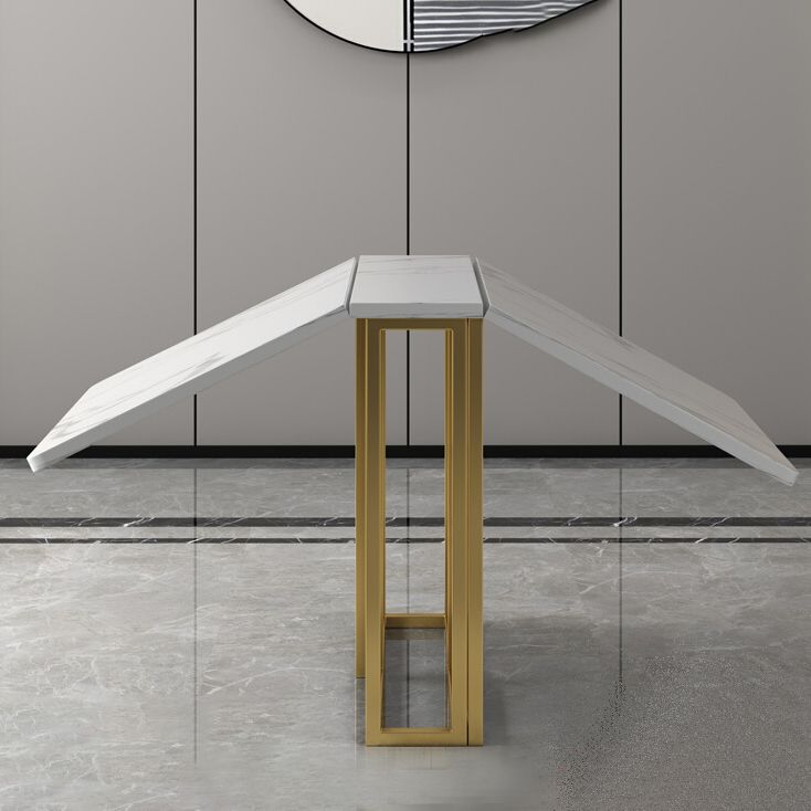 Contemporary Faux Marble Dining Table Sled Base Rectangle Table for Home Clearhalo ' dining_table' 'Dining Tables & Seating' 'Dining Tables' 'furn' 'furn_dining_table' 'Furniture' 'furniture_dining_table' 'Kitchen & Dining Furniture' 'kitchen&dining_furn' 'kitchen' 'kitchen_dining_table' 1200x1200_509110f6-37f4-47f1-96ca-77e4238681c5