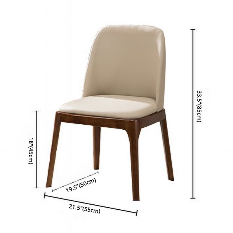 Scandinavian Style Wood Dining Chairs Dining Room Solid Back Armless Chair Clearhalo ' kitchen&dining_furn' 'Dining Chairs' 'Dining Tables & Seating' 'dining_chair' 'furn' 'furn_dining_chair' 'Furniture' 'furniture_dining_chair' 'Kitchen & Dining Furniture' 'kitchen' 1200x1200_50916e44-64f0-4008-a9c3-4ffc9defd8ae